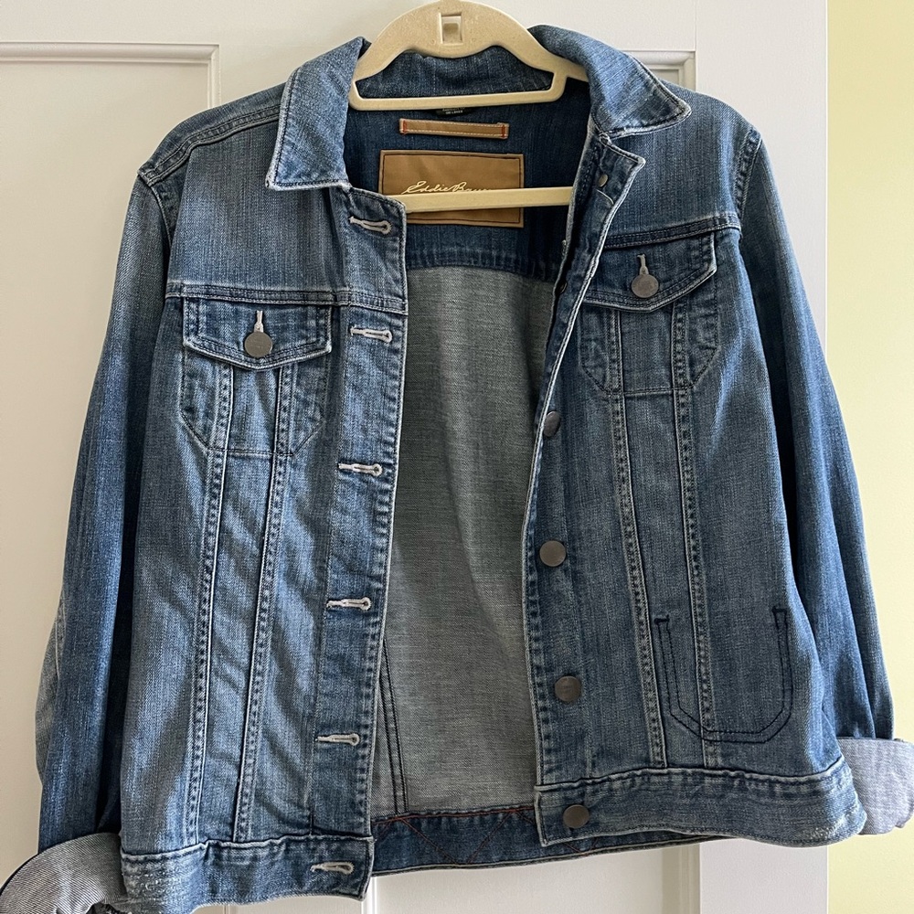 Eddie Bauer Light Blue Denim Jacket - Picture 1 of 3